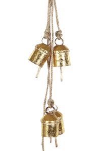 ROSHAN HANDICRAFTS RH-P028 Juego de Campanas Modernas de Metal Dorado, Tamaño y Forma Personalizables, Decoración Rústica Ecológica Hecha a Mano para Árbol de Navidad - Product Image 4