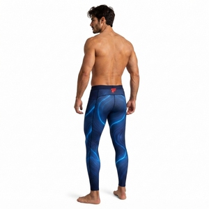Legging professionnel pour hommes, coupe flexible, pour la course à pied, vêtements de sport, matériau extensible léger, construction confortable - Product Image 5