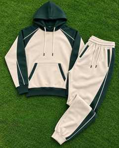 Ensemble de survêtement sportif d'été SHAFIQ SPORTS unisexe vert et blanc, extensible dans quatre directions, léger, taille élastique, design 2-en-1 - Product Image 3
