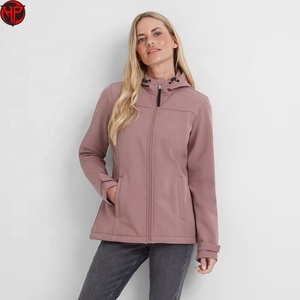 Veste polaire à capuche pour femme, fermeture éclair intégrale, coupe-vent, couleur unie, vêtement d'automne, veste softshell pour femme, à capuche, coupe-vent, imperméable - Product Image 1