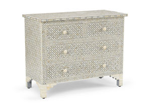 Coffre de rangement multifonctionnel de luxe en bois massif avec incrustations en os, fait main, pour salon et cuisine (vente en gros) - Product Image 3