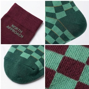 Crew <b>Socks</b> Geometric Pattern Blue Breathable <b>Running</b> <b>Socks</b> for Adults Spring Season - Product Image 4