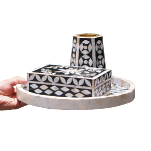 Luxury Arabian <b>Mother</b> of Pearl Bakhoor Burner Bone Inlay Tray & <b>Boxes</b> Islamic Incense <b>Gift</b> Set for Home - Product Image 5