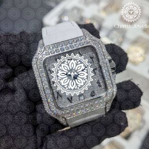 Reloj de Cristal de Lujo para Mujer Charm Jewells, Analógico de Cuarzo, Esfera Cuadrada en Oro Amarillo de 38 mm, Estilo Joyería de Moda - Product Image 5