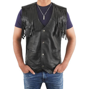 High Quality Custom Design Breathable Comfortable Style <b>Men's</b> Windproof Casual Short Sleeveless <b>Leather</b> Suede <b>Vest</b> - Product Image 1