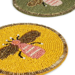 Embroidery Coasters Seed <b>Bead</b> Crafts Handmade Beaded Coasters Beaded Drink Coasters by Creative Art Zone - Product Image 5