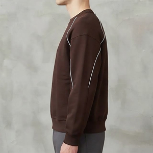 Sweat-shirt tendance pour homme, coupe oversize, style hip-hop, col rond, coton, épaules tombantes, vêtement décontracté pour l'hiver. - Product Image 2