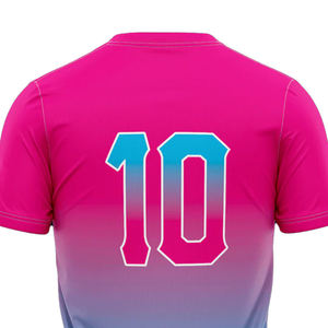 Maillot de baseball personnalisé unisexe à col ras du cou, respirant, séchage rapide, anti-bactérien, impression par sublimation, broderie - Product Image 3