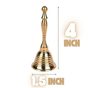 Campana de Mano de Latón Hecha a Mano, Campana Decorativa Vintage para Oración, Escritorio, Hogar, Templo u Oficina - Product Image 2