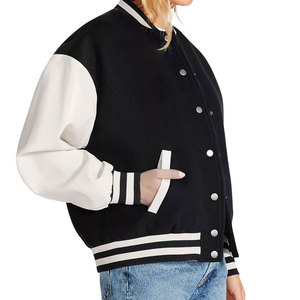 Fashionable <b>Women</b> Letterman <b>Jacket</b> <b>Lightweight</b> Comfortable Fit With Ribbed Cuffs And Stylish Look - Product Image 2
