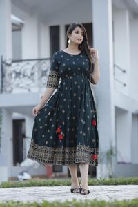 Kurti / 100% coton — vêtements ethniques pour femme, vêtement de couleur tendance, fabriqué par des imprimés indiens, kurtis, vente en gros - Product Image 3