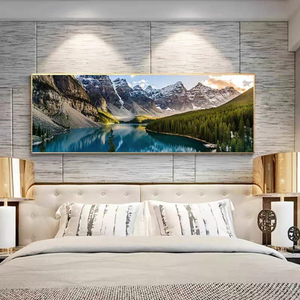 Peinture sur toile de paysage, paysage de <span class=keywords><strong>lac</strong></span>, forêt, <span class=keywords><strong>montagne</strong></span>, décoration murale, affiches pour salon, chambre à coucher, impressions, images - Product Image 2