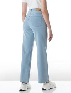 Jeans à jambes larges pour femmes - Jeans extensibles taille haute pour femmes - Product Image 3