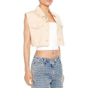 Chaqueta Corta sin Mangas para Mujer, Venta al por Mayor, Dos Bolsillos, Alta Calidad, Transpirable, Corte Regular - Product Image 2