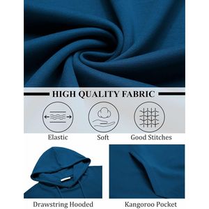 Sweat-shirt à capuche uni pour homme en molleton premium 350 g/m², bleu roi, coupe oversize de haute qualité, rouge foncé, prix usine OEM - Product Image 3