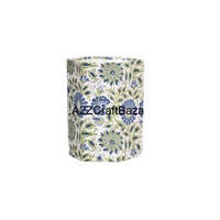 Panier à papier rectangulaire en bois écologique fait à la main en Inde, à couvercle roulant, motif GÉOMÉTRIQUE, décoration intérieure, étude, en stock
