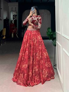 Tasar Silk Printed with Sequins and Thread Embroidery <b>Work</b> <b>Belt</b> new design 2026 - Product Image 6