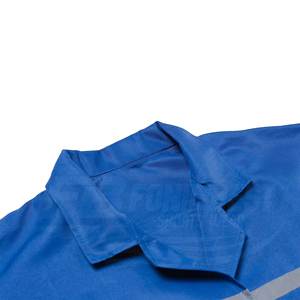 Bata Médica Premium Unisex de Algodón Azul Antiestática de Manga Larga, Uniforme de Punto con Logotipo de Detección de Agujas, Impresión OEM - Product Image 3