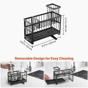 Support d'évier de cuisine pour éponges et gadgets avec égouttoir - Product Image 3