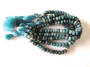 Cuentas de Piedra Preciosa de Crisocola Natural Facetada en Forma de Rondelle para la Elaboración de Joyería, Hilo de Piedras Sueltas de Alta Calidad - Product Image 3