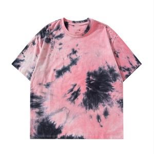 <b>Men's</b> Oversized <b>Purple</b> Tie Dye T-<b>Shirt</b> Short Sleeve O-Neck Street Style Tee - Product Image 3