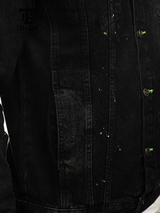 Men's Custom Men's Retro Winter <b>Hooded</b> Denim <b>Jacket</b> Waterproof Hip Hop Style Street Casual Outerwear with <b>Fur</b> Decoration - Product Image 5