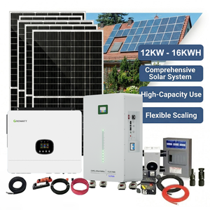 ระบบโซลาร์เซลล์แบบแยกเฟส 12KW/16KWH อินเวอร์เตอร์ออฟกริด แบตเตอรี่ LifePO4 แผงโซลาร์เซลล์สำรองไฟ โซลูชั่น<span class=keywords><strong>พลังงาน</strong></span><span class=keywords><strong>แสงอาทิตย์</strong></span>ครบวงจร - Product Image 1