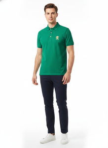 Camiseta Personalizada al por Mayor con Logotipo Frontal para Hombre, Tejido de Punto, Absorbente de Sudor, Diseño de Botones en Contraste, Camiseta Casual para Hombre - Product Image 5