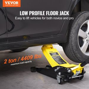 Gato hidráulico de suelo de hierro de 2 toneladas (4400 lb) de perfil bajo, de doble pistón, de elevación rápida para coches de competición - Product Image 2