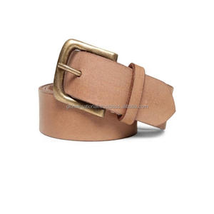 Ceinture décontractée en cuir de vache naturel pour homme, boucle en laiton antique solide, ceinture en cuir de vache véritable large, vente en gros - Product Image 6