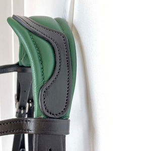 Venta al por mayor OEM: Brida de cuero de alta calidad Hashmi Sons HS-HB-033, transpirable, fácil de usar, material suave, logotipo personalizado. - Product Image 2