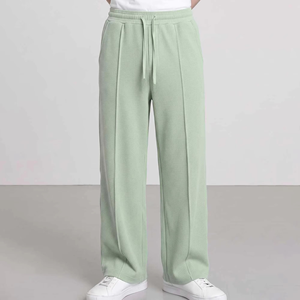 Pantalones de chándal de pana azul marino para hombre, cintura elástica con cordón, pantalones casuales con bolsillos laterales, a la moda, hechos a medida, al por mayor, Stone - Product Image 2