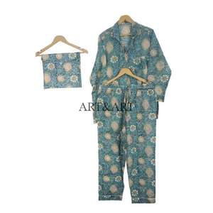 Pyjama pour femmes de haute qualité, nouveau design, manches longues, imprimé floral, tissu en coton, doux et respirant - Product Image 5