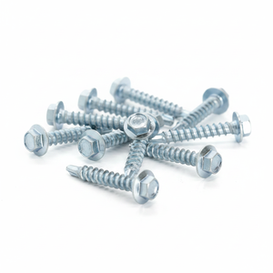 PDC Model 14 Hex Head Zinc Plated Carbon Steel <b>Screws</b> Coarse Thread Class 4.8 & 6.8 Inch Fasteners - Product Image 5