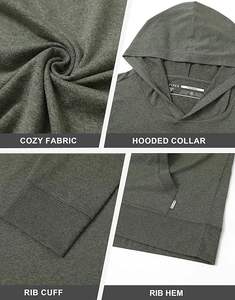 Sudadera con Capucha para Hombre, Personalizable al por Mayor, Colores, Logotipo y Talla Personalizados, Tejido de Poliéster Sólido Teñido, Manga Larga, Diseño Forrado - Product Image 5