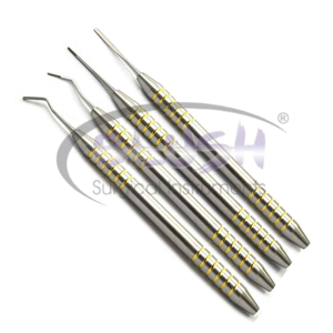 Set4 Stainless Steel Periodontal Manual Dental Periodontal Ligament Atraumatic Extraction Kit Reusable Class I By <b>Blush</b> Surgical - Product Image 1