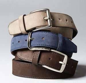 OEM <b>Suede</b> Leather <b>Belt</b> with Custom Buckle Options with Luxury <b>Suede</b> Leather from Divine International - Product Image 4