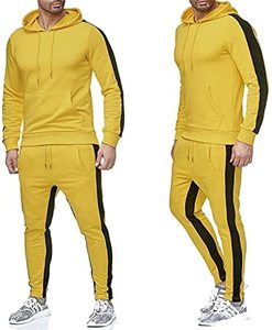Ensemble de jogging pour homme avec tissu extensible quadridirectionnel respirant, vêtements d'entraînement pour l'hiver, logo personnalisable, fabriqué - Product Image 5