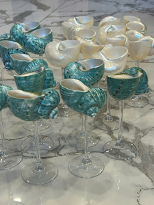 Copa de Vino Decorativa con Concha Natural Turbo, Regalo Náutico de Lujo, Decoración para Sala de Estar o Casa de Playa - Product Image 4