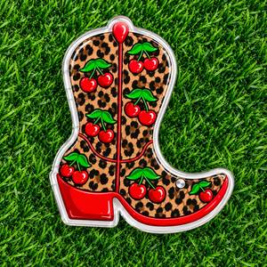 Botas con Estampado de Leopardo y Cerezas, Acrílicas, con Logotipo Personalizado, Estampado de Leopardo y Cerezas, OEM - Product Image 6