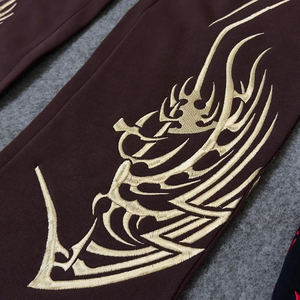 Pantalon de jogging ample en coton de haute qualité avec broderie personnalisée, coupe classique, ajustable, style streetwear - Product Image 4