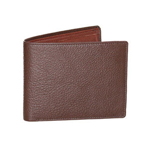 Cartera Bifold de Cuero Genuino Marrón para Hombre, Tarjetero Delgado con Múltiples Ranuras, Bolsillo para Efectivo, Monedero Minimalista para Uso Diario - Product Image 1