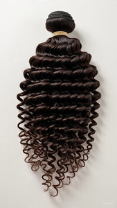 Indian Remy Human Hair <b>Extensions</b> Deep Wave Skin Weft Full Cuticle Aligned Hair Bundles <b>for</b> <b>Braiding</b> and Weaving - Product Image 6