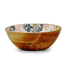 ชุดชามไม้สำหรับขนมขบเคี้ยว4ชิ้นชามไม้พิมพ์ลายสินค้าขายดี2024ผลิตในอินเดีย - Product Image 3