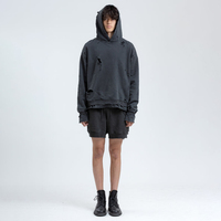 Vente en gros de sweats à capuche personnalisés en molleton de coton pour hommes, style streetwear, effet vieilli, service OEM 2026