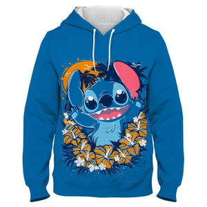 Nouveau design, sweat-shirt à capuche unisexe en polyester imprimé en 3D, imprimé de dessins animés, sublimation, sweat-shirt à capuche Stitch - Product Image 2