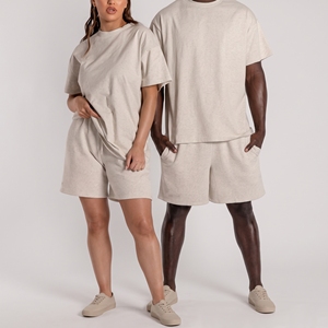Conjunto Deportivo de 2 Piezas para Hombre, Logotipo Personalizado, Conjunto Corto Unisex de Dos Tonos, Conjunto de Ropa Deportiva de Manga Corta para Hombre y Mujer - Product Image 1