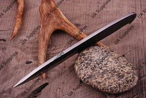 Couteaux utilitaires EDC à lame fixe en acier 1095, fabrication artisanale de qualité industrielle, pointe tombante, lames vierges personnalisables - Product Image 6