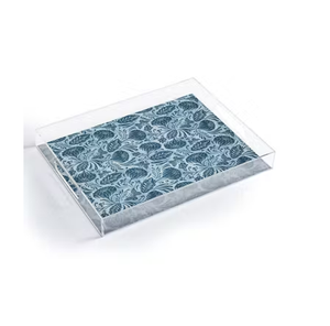 New Arrival Printed Acrylic Serving Storage Tray For Tea <b>Coffee</b> Snacks Breakfast Floral Organizer Platter For <b>Coffee</b> <b>table</b> Decor - Product Image 1