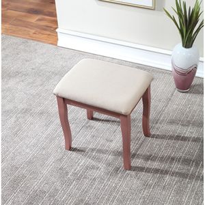 Sanlo Rose Gold Wooden Vanity Makeup <b>Table</b> <b>and</b> <b>Stool</b> <b>Set</b> - Product Image 6